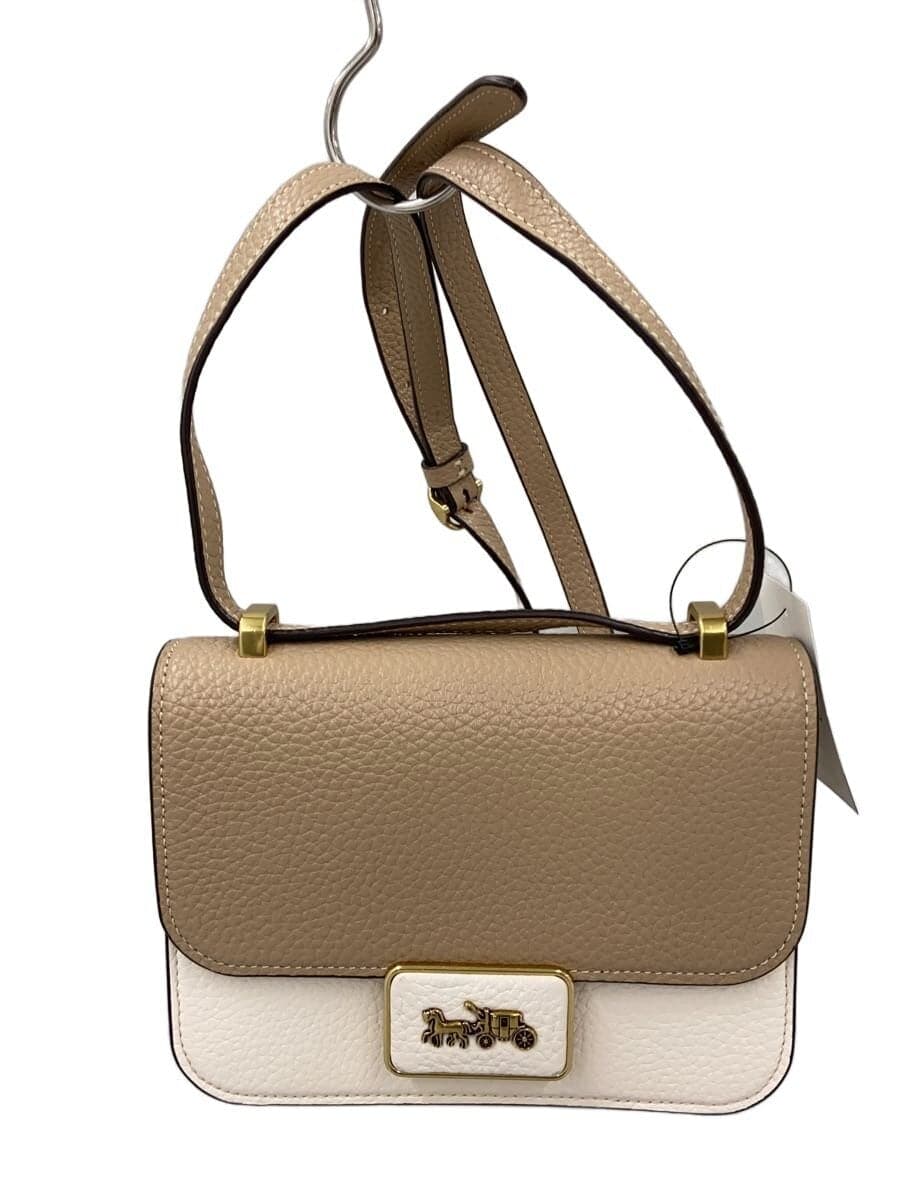 COACH Shoulder Bag Leather BEG 4790