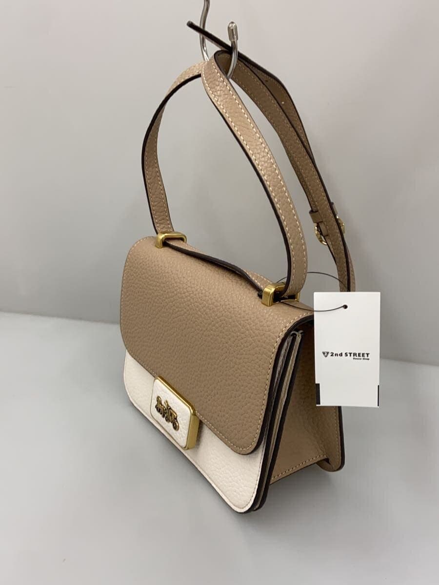 COACH Shoulder Bag Leather BEG 4790 2