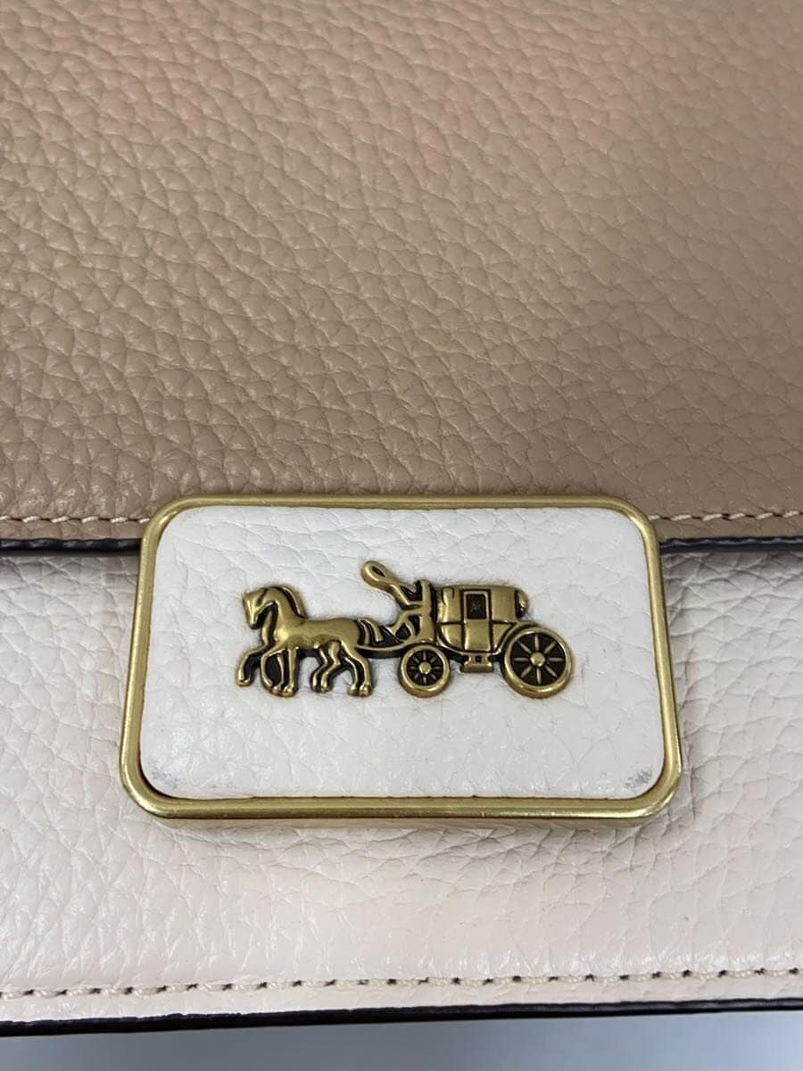 COACH Shoulder Bag Leather BEG 4790 5