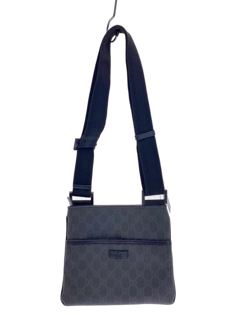 GUCCI Shoulder Bag Leather GRY Gray All Over Pattern 162905 GUCCI