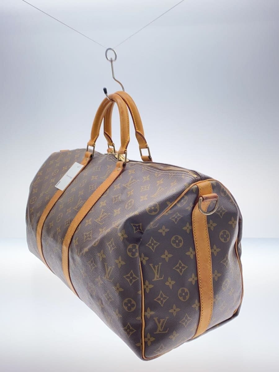 LOUIS VUITTON Keepall Bandoulière 55 Monogram Canvas PVC BRW M41414 2