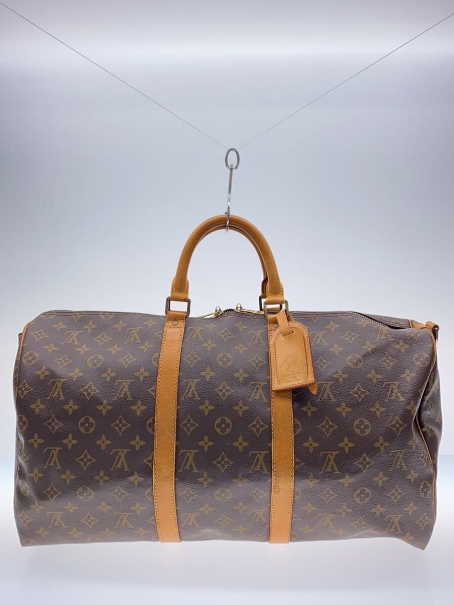 LOUIS VUITTON Keepall Bandoulière 55 Monogram Canvas PVC BRW M41414 3