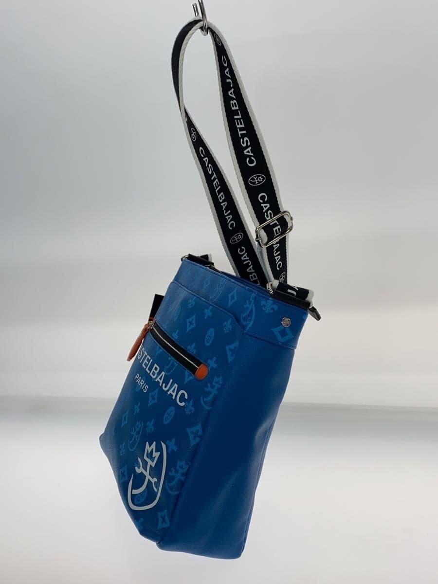 CASTELBAJAC shoulder bag fake leather blue all-over pattern 048123 2