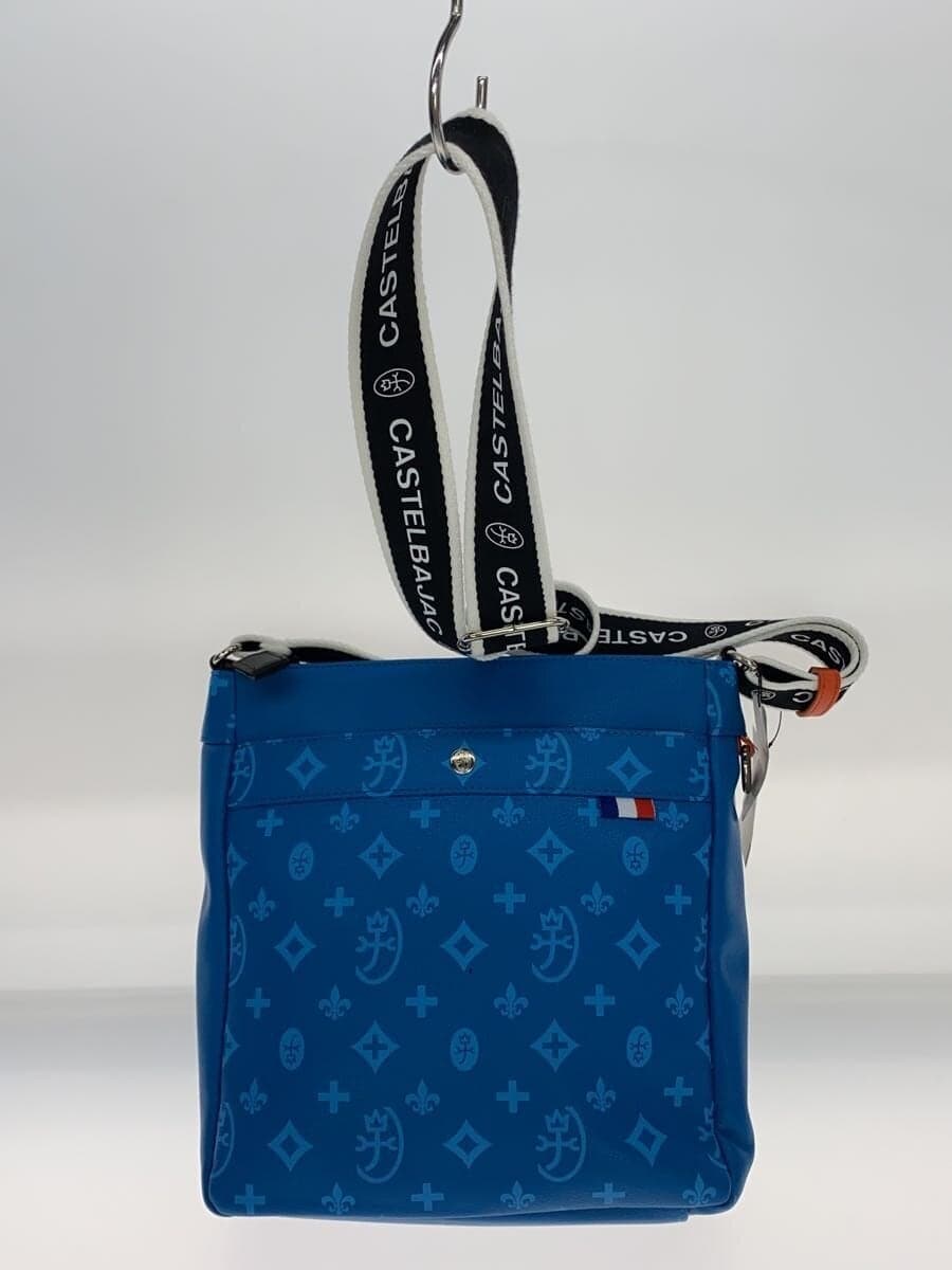 CASTELBAJAC shoulder bag fake leather blue all-over pattern 048123 3
