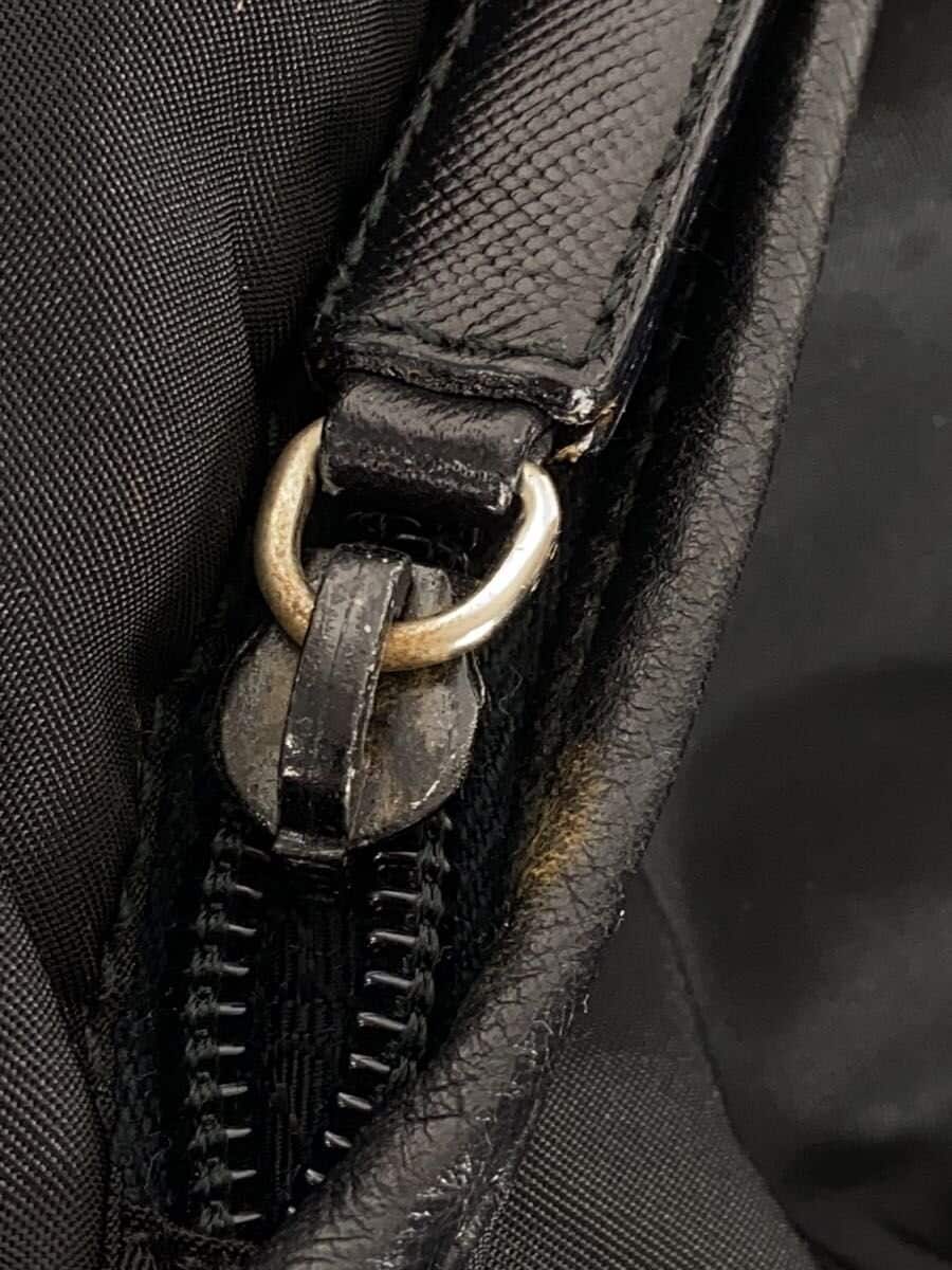 PRADA Shoulder Bag Nylon BLK Hardware Deteriorated Corner Wear 8