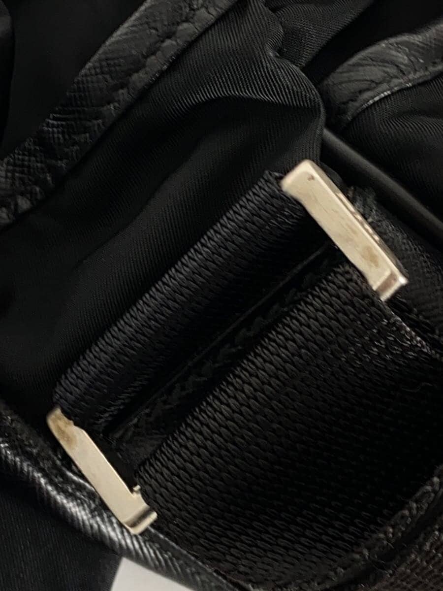 PRADA Shoulder Bag Nylon BLK Hardware Deteriorated Corner Wear 9