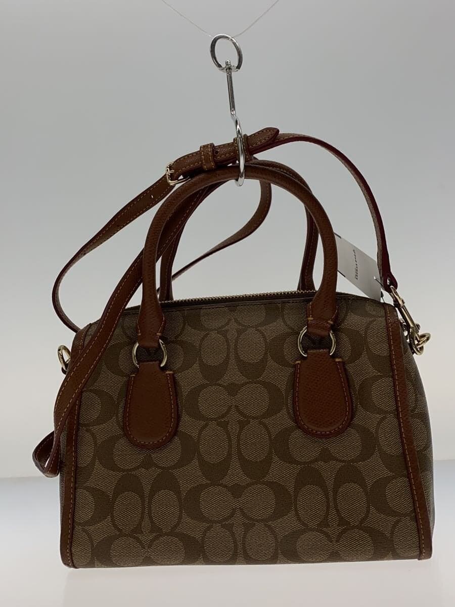 COACH Shoulder Bag Leather BRW 3