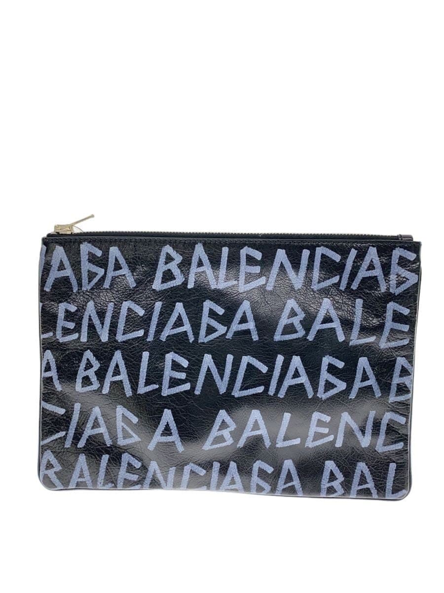 BALENCIAGA Second Bag Leather BLK 535532