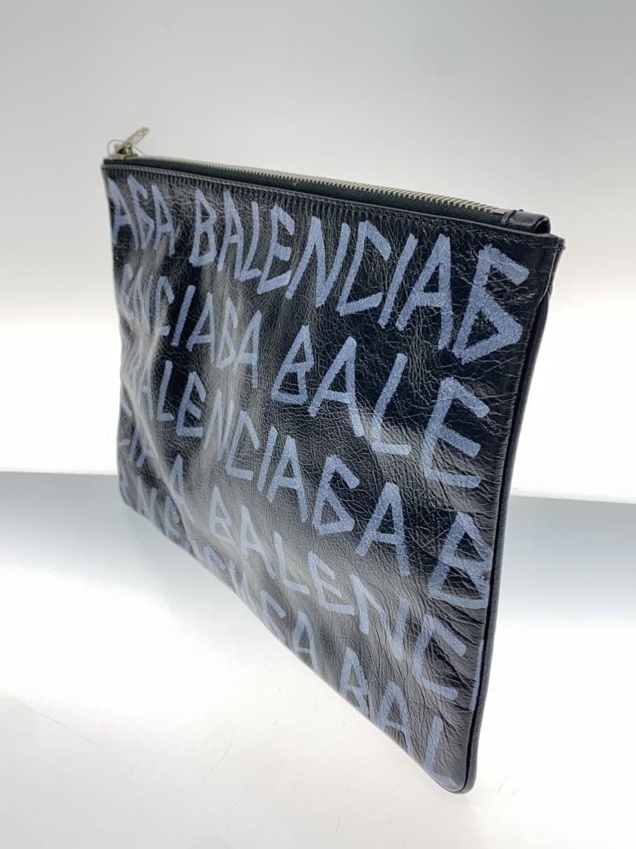 BALENCIAGA Second Bag Leather BLK 535532 2