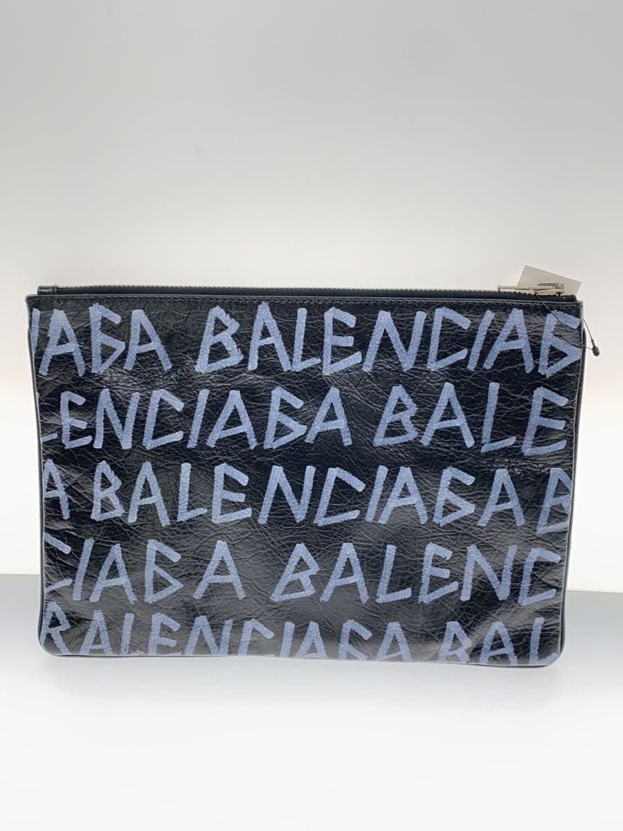 BALENCIAGA Second Bag Leather BLK 535532 3