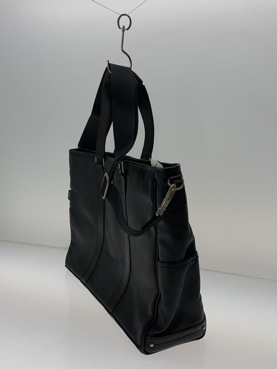 CK Calvin Klein Tote Bag Leather BLK 2