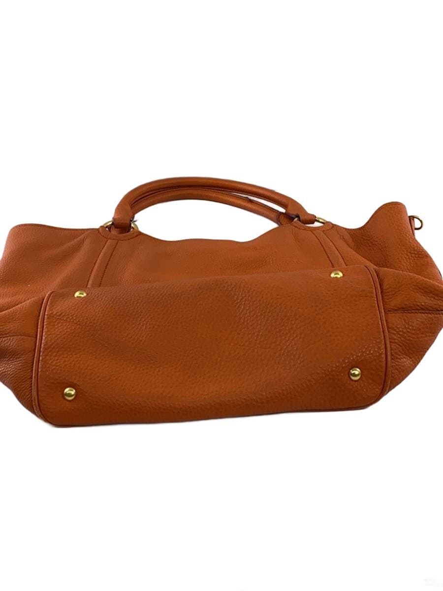 MIU MIU Tote Bag Leather ORN Solid With Stain 4