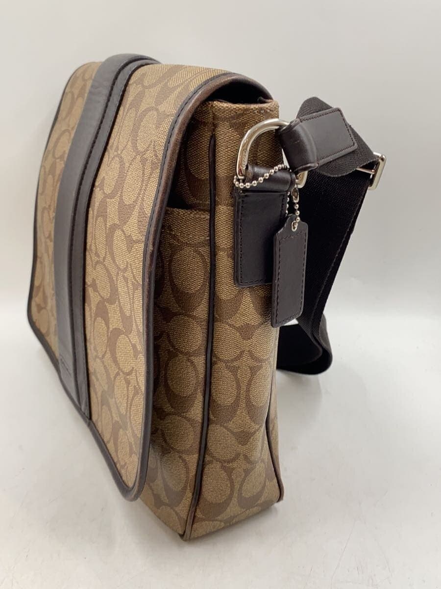 COACH Shoulder Bag Leather BRW Monogram 2