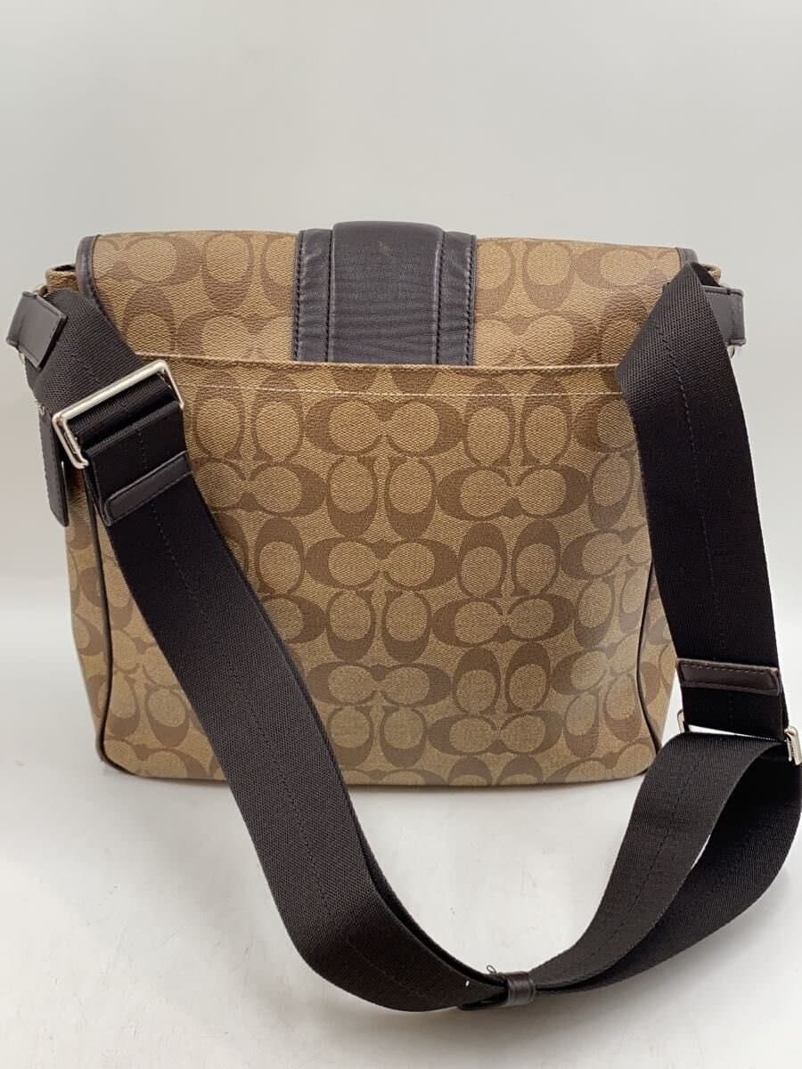 COACH Shoulder Bag Leather BRW Monogram 3