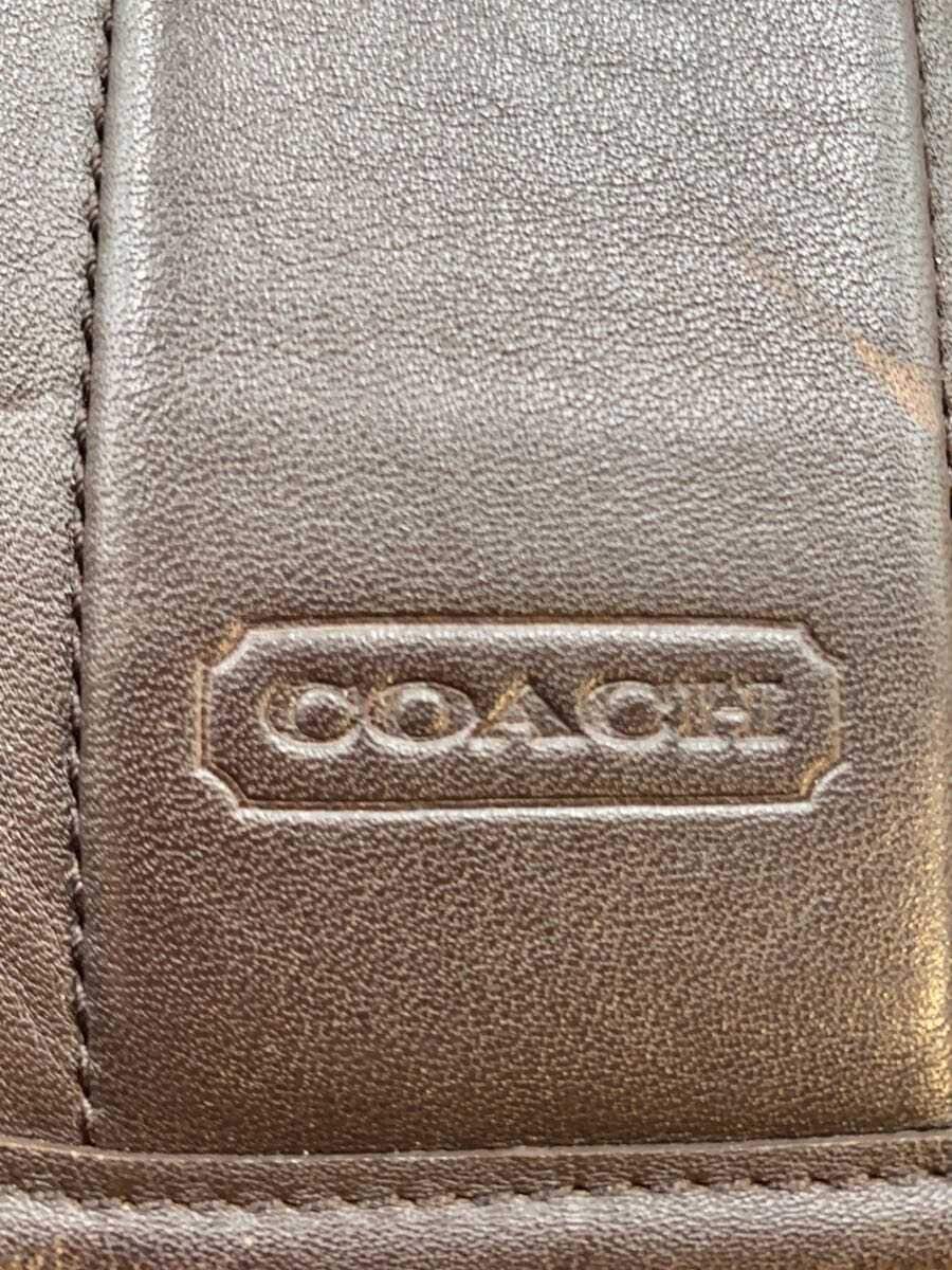 COACH Shoulder Bag Leather BRW Monogram 5