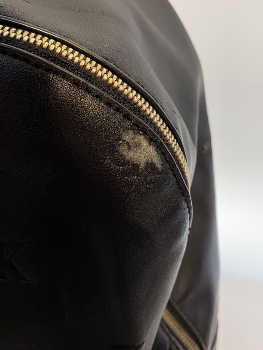 Calvin Klein Backpack Leather BLK All Over Pattern 9