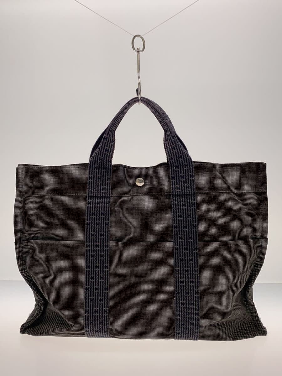 HERMES Tote Bag Polyester GRY 3