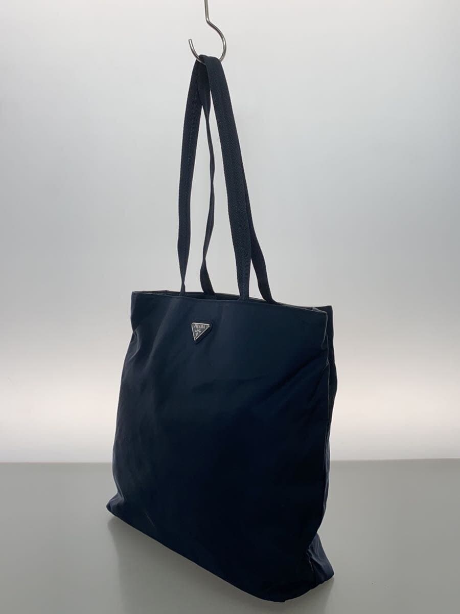 PRADA tote bag nylon navy plain 2