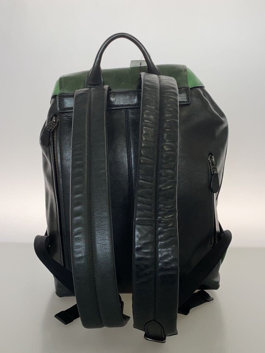 COACH Backpack Leather GRN Plain 72162 3