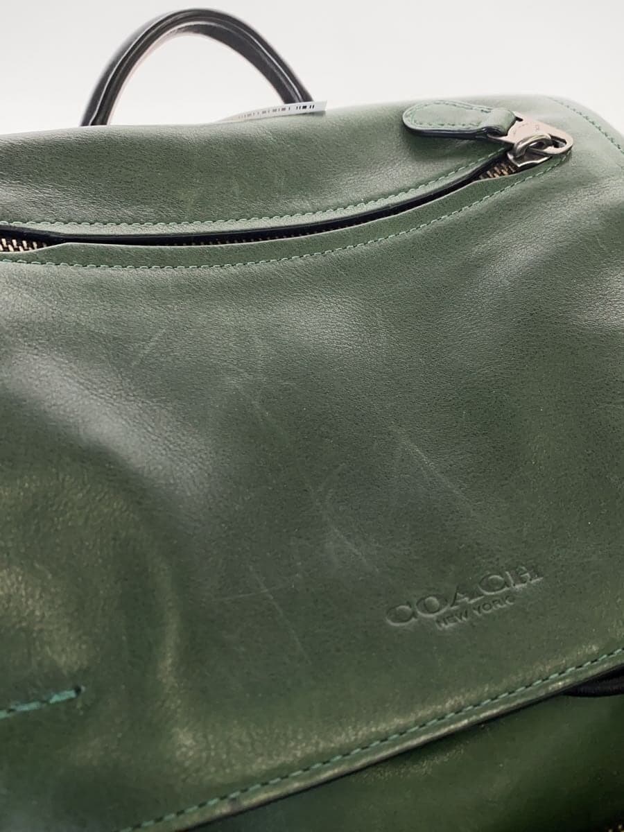 COACH Backpack Leather GRN Plain 72162 7