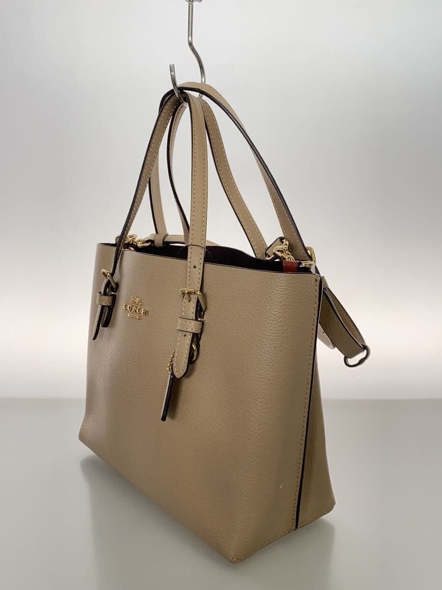 COACH Molly Tote_Beige Leather BEG Solid C4084 2