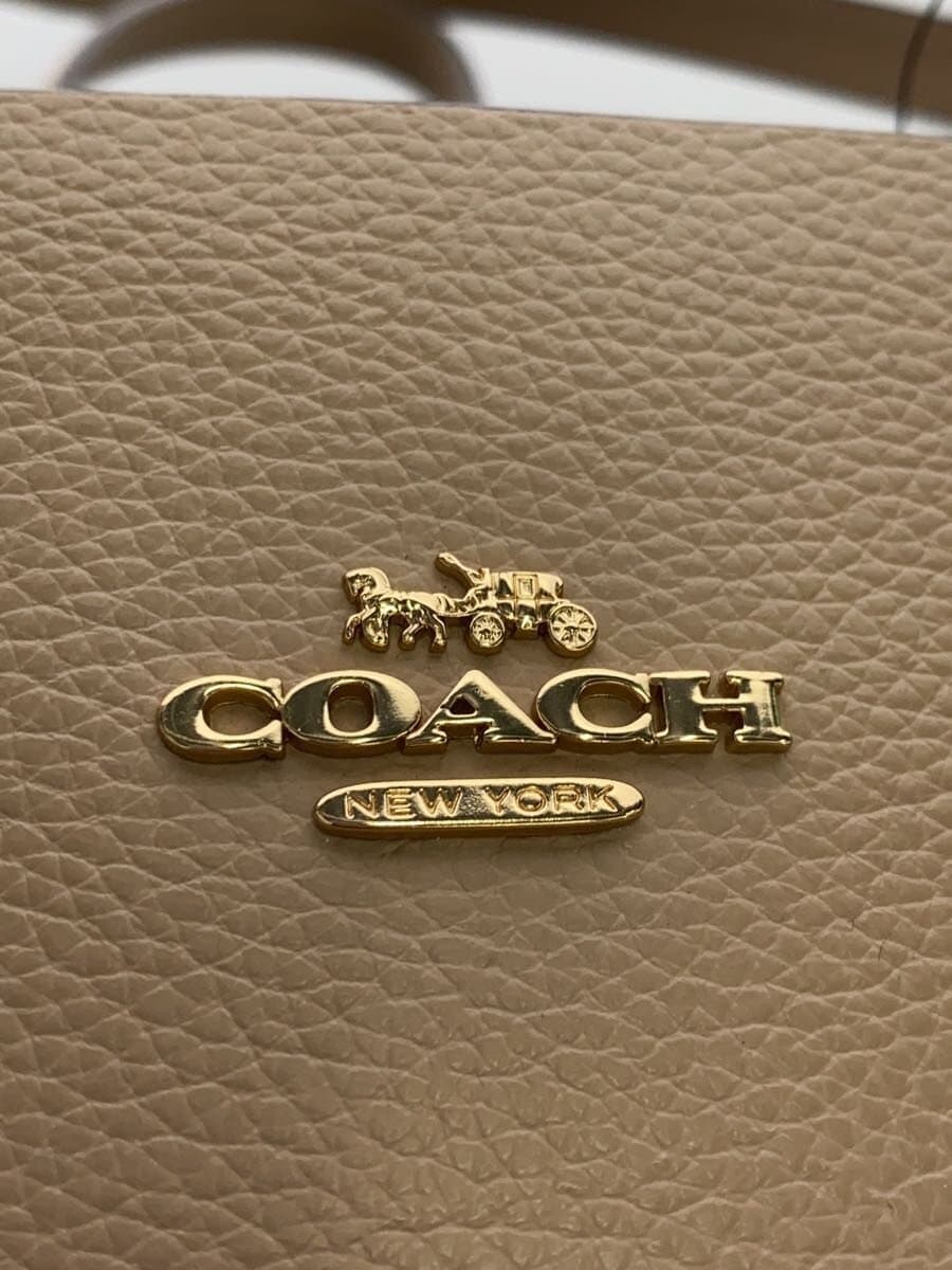 COACH Molly Tote_Beige Leather BEG Solid C4084 5