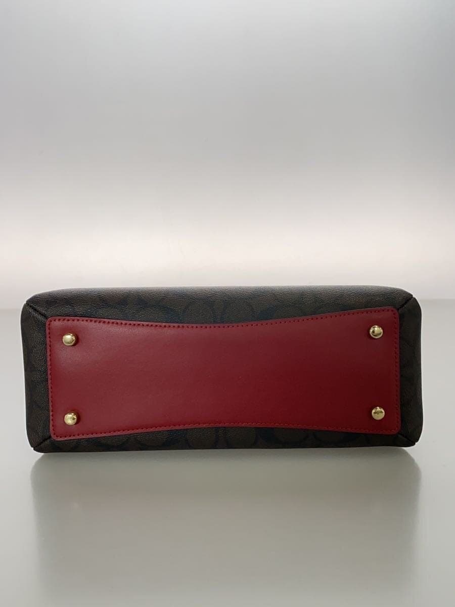 COACH Mini Lily Carryall Signature Red Leather Leather RED Allover Pattern 91494 4