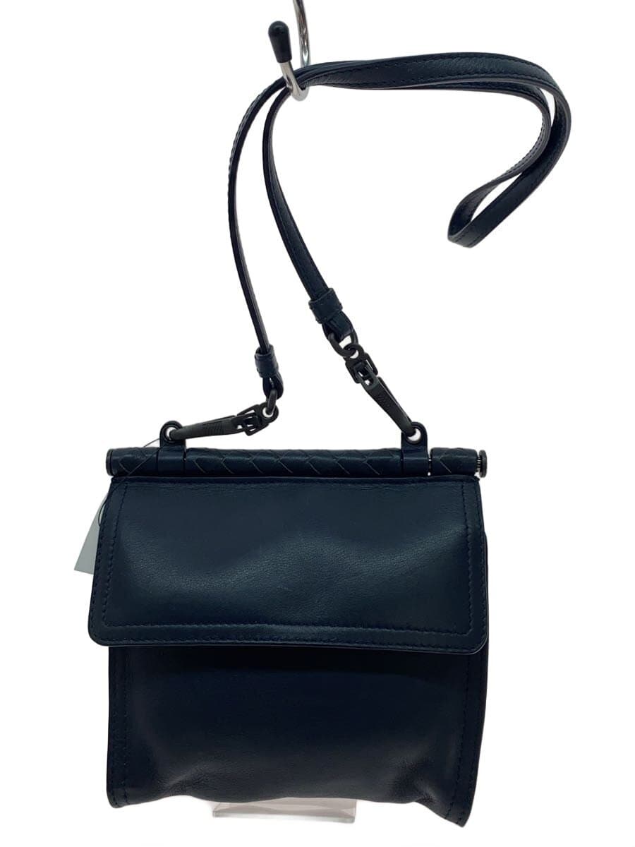 BOTTEGA VENETA Mini Double-Face Shoulder Bag Leather Navy