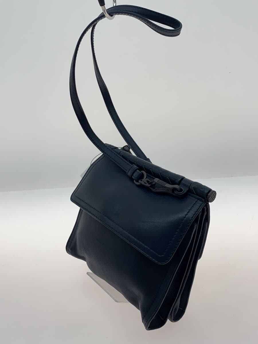BOTTEGA VENETA Mini Double-Face Shoulder Bag Leather Navy 2