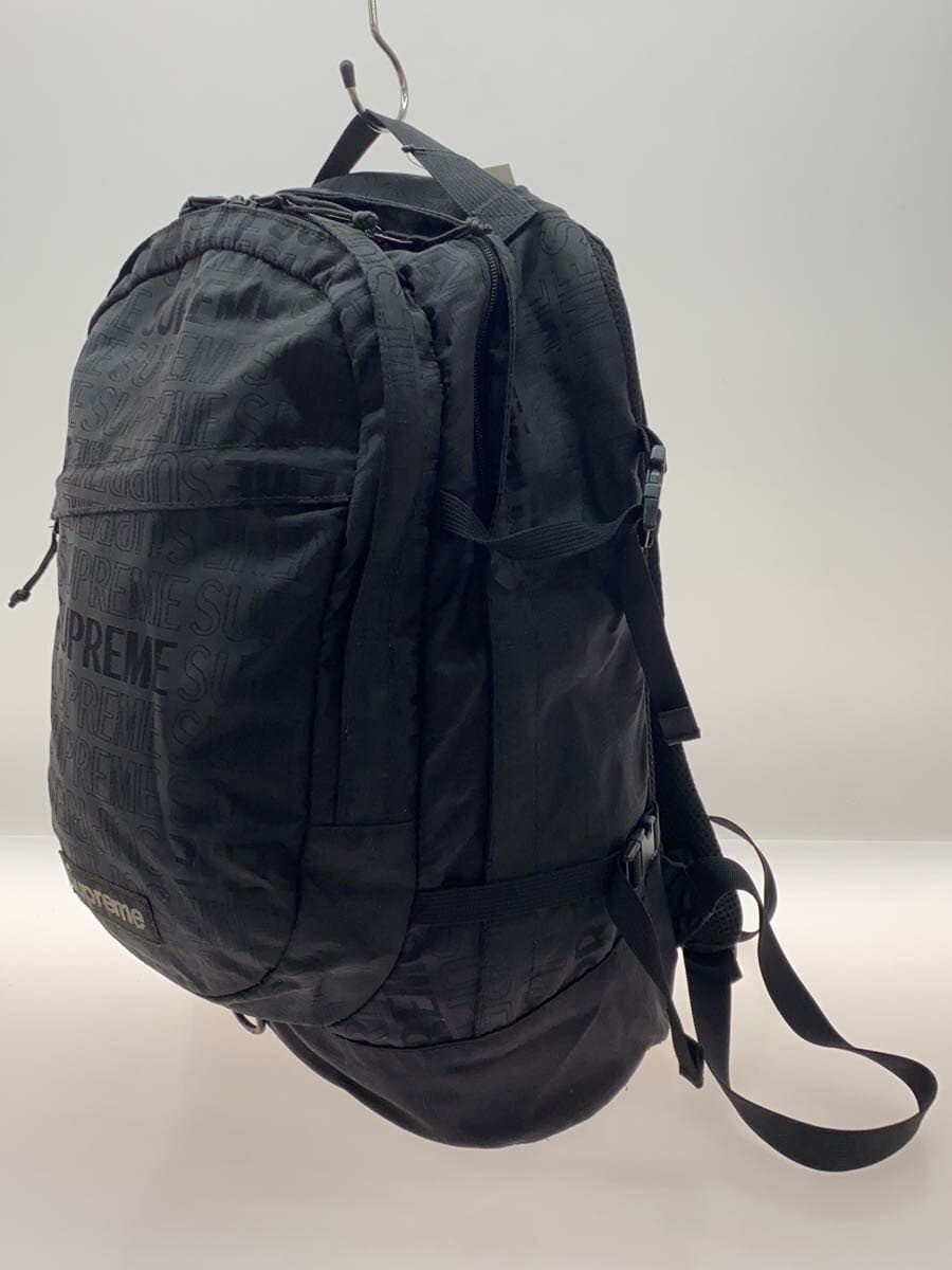 Supreme 19SS Box Logo Backpack Black All-over print 2