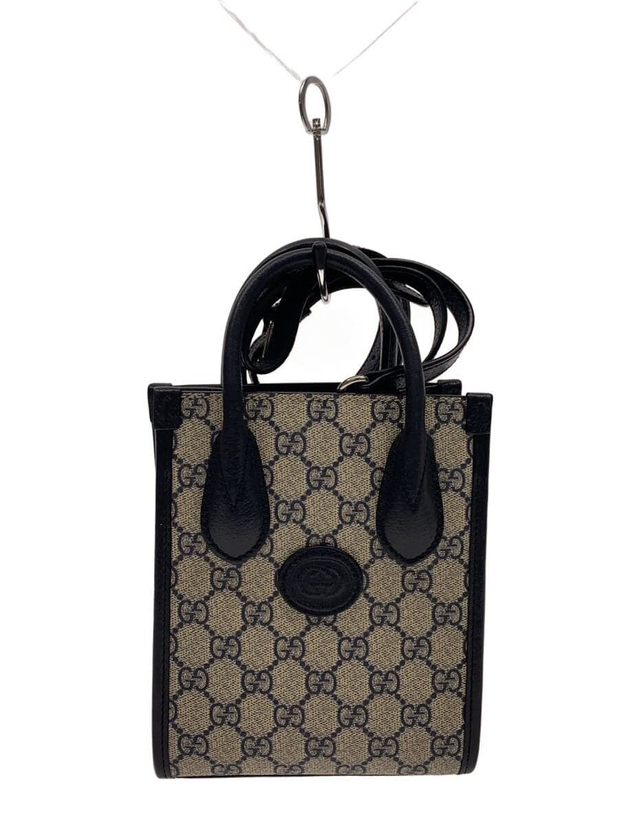 GUCCI Mini Tote Bag Interlocking G GG Supreme -- BEG Allover Pattern 671623