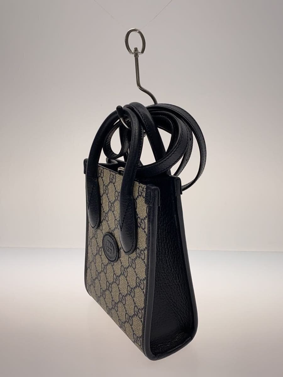 GUCCI Mini Tote Bag Interlocking G GG Supreme -- BEG Allover Pattern 671623 2