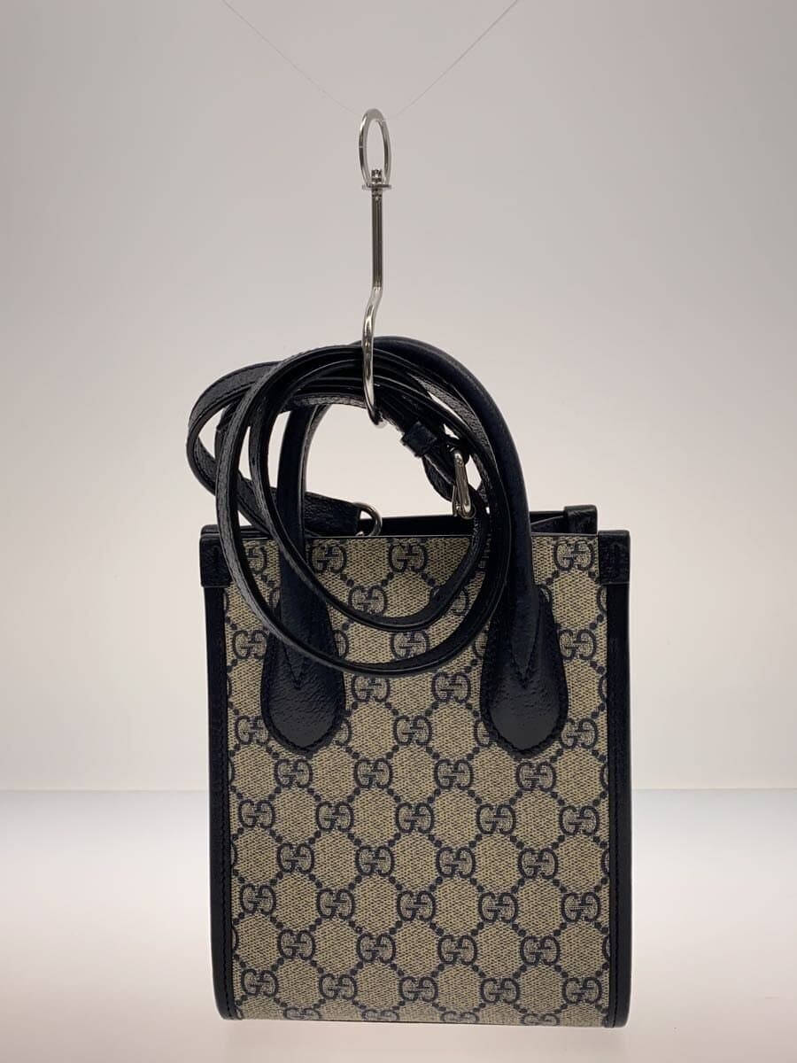 GUCCI Mini Tote Bag Interlocking G GG Supreme -- BEG Allover Pattern 671623 3
