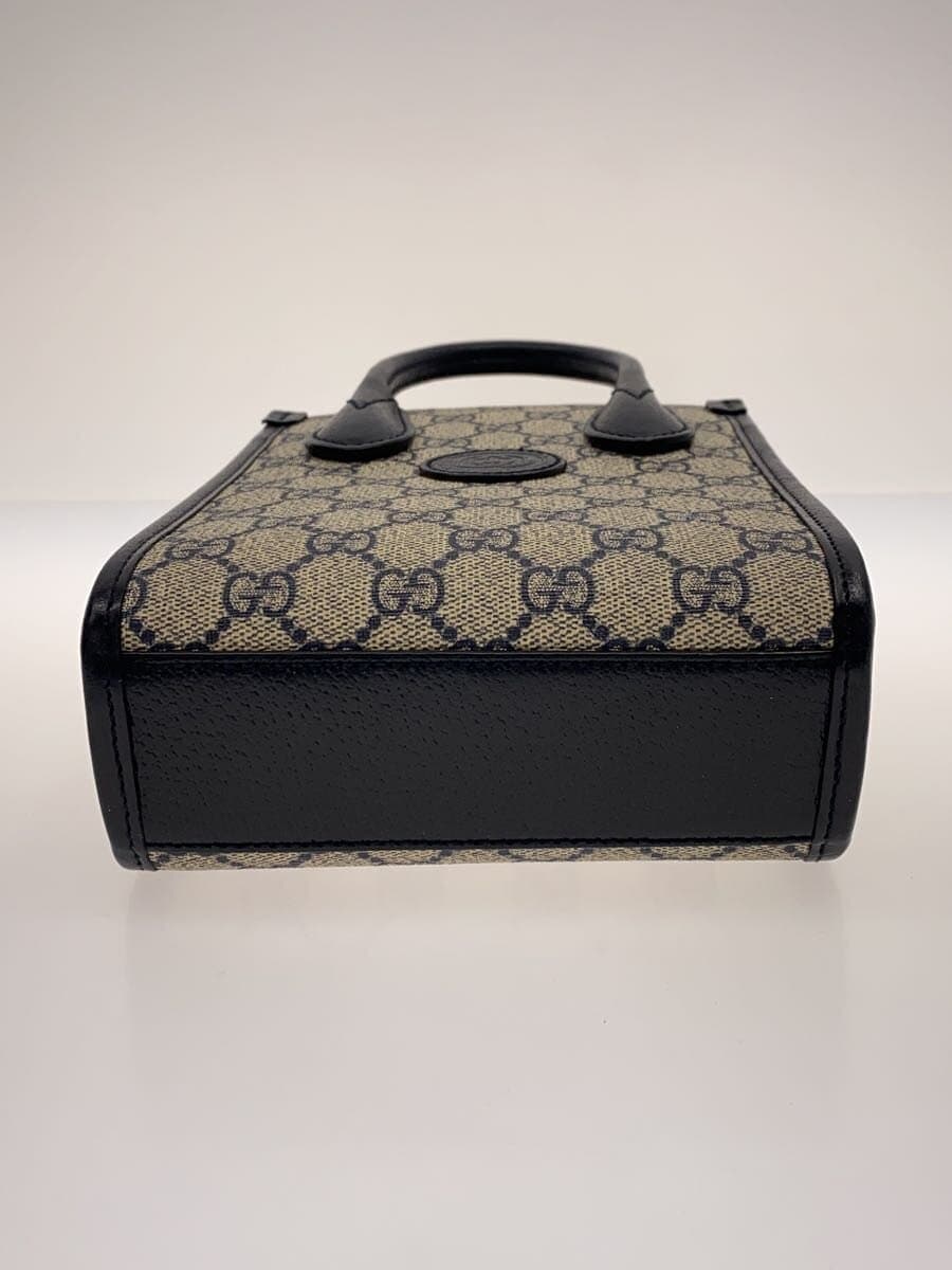 GUCCI Mini Tote Bag Interlocking G GG Supreme -- BEG Allover Pattern 671623 4