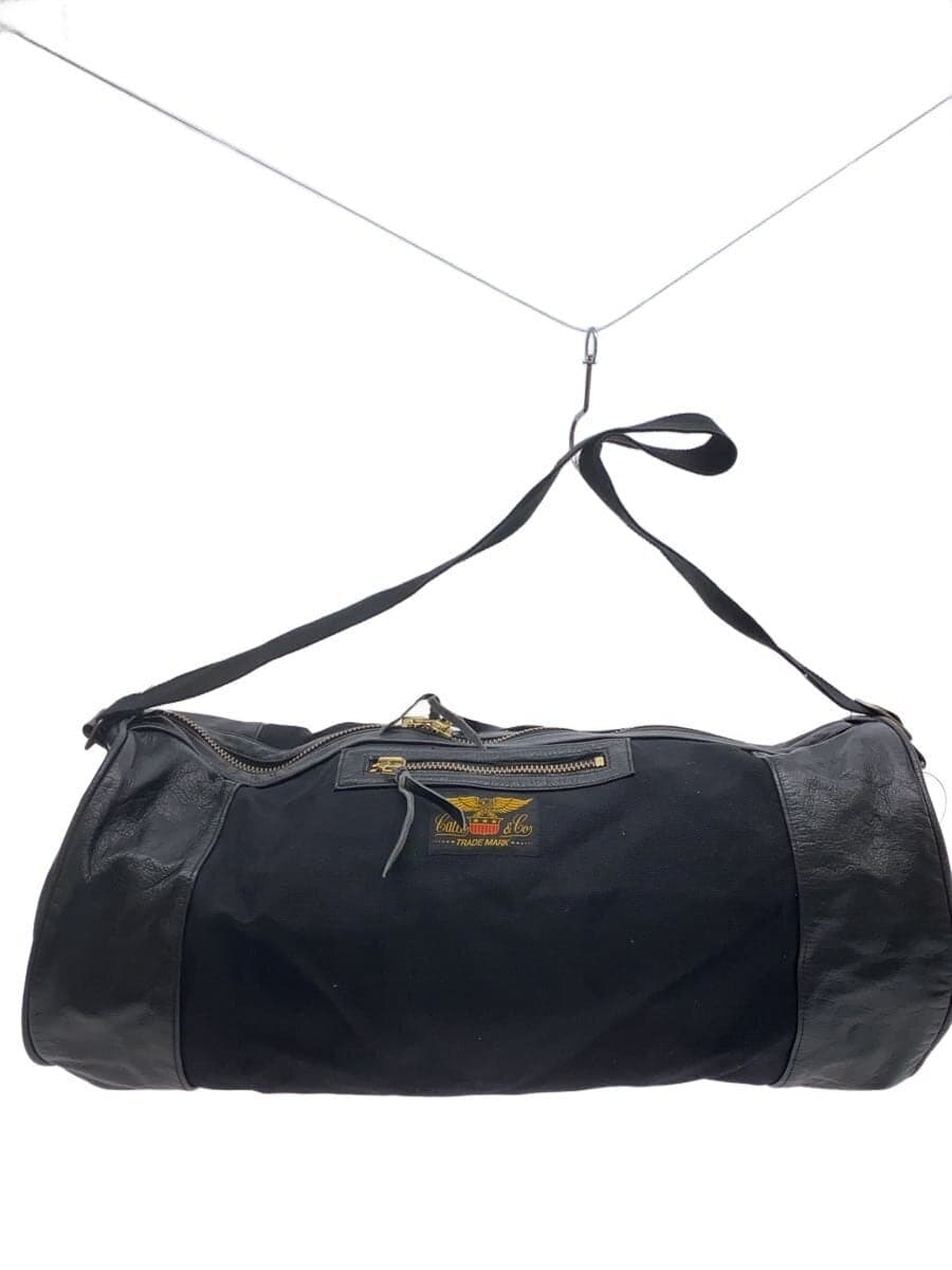 CALEE Boston Bag Canvas & Leather Black