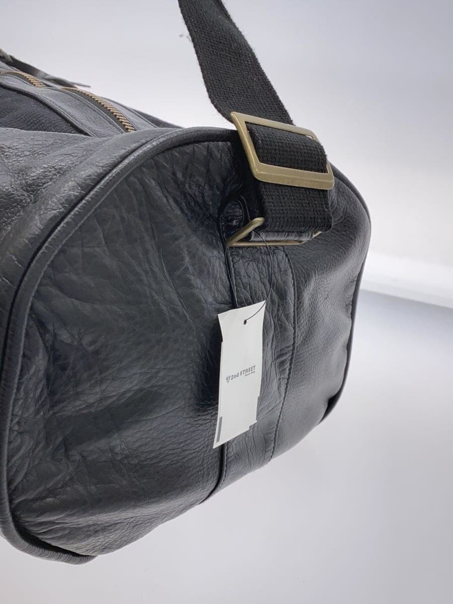 CALEE Boston Bag Canvas & Leather Black 2