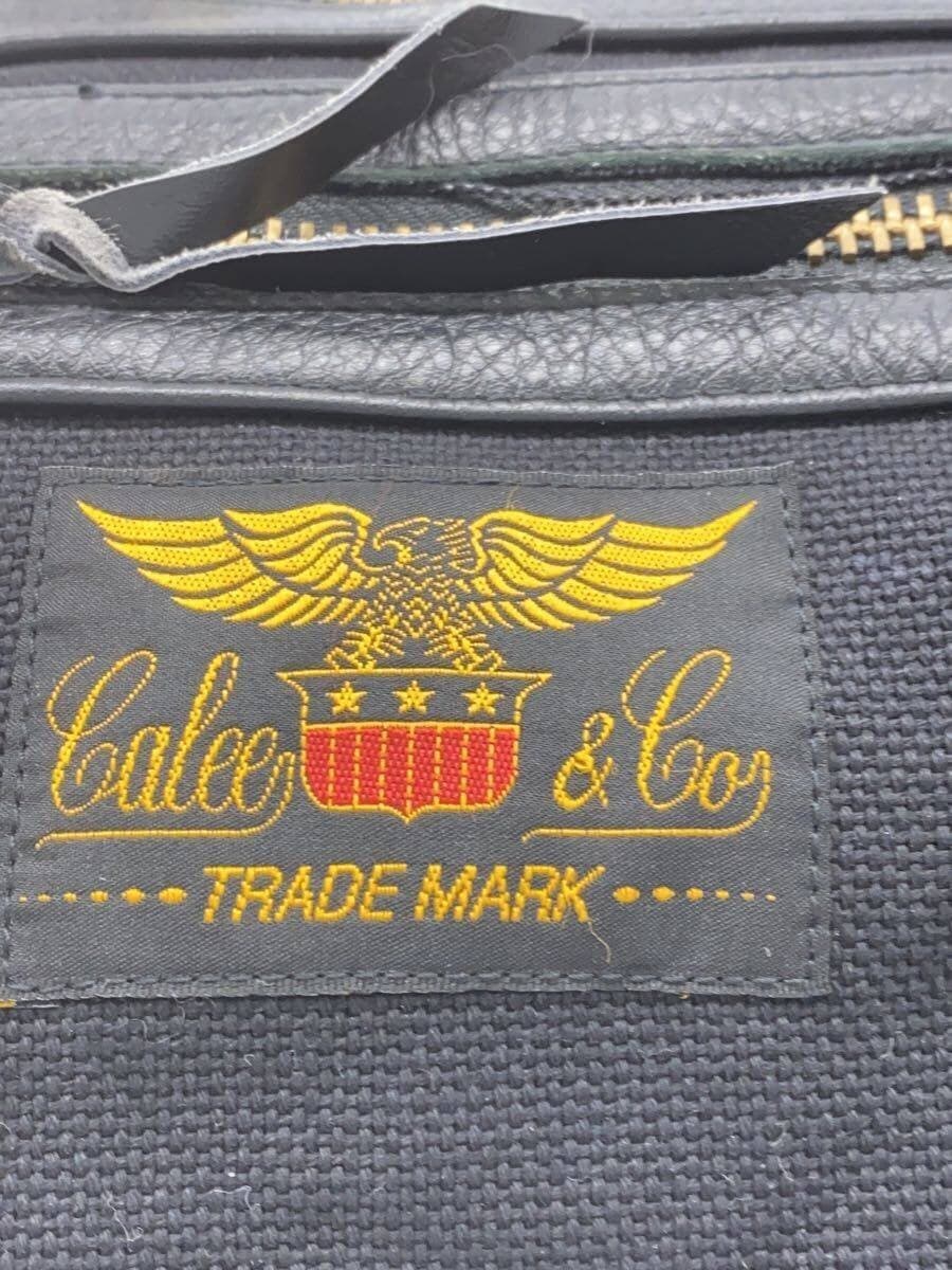 CALEE Boston Bag Canvas & Leather Black 5