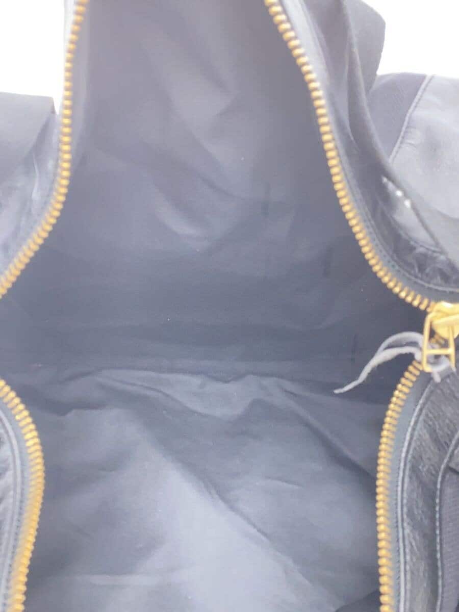 CALEE Boston Bag Canvas & Leather Black 6