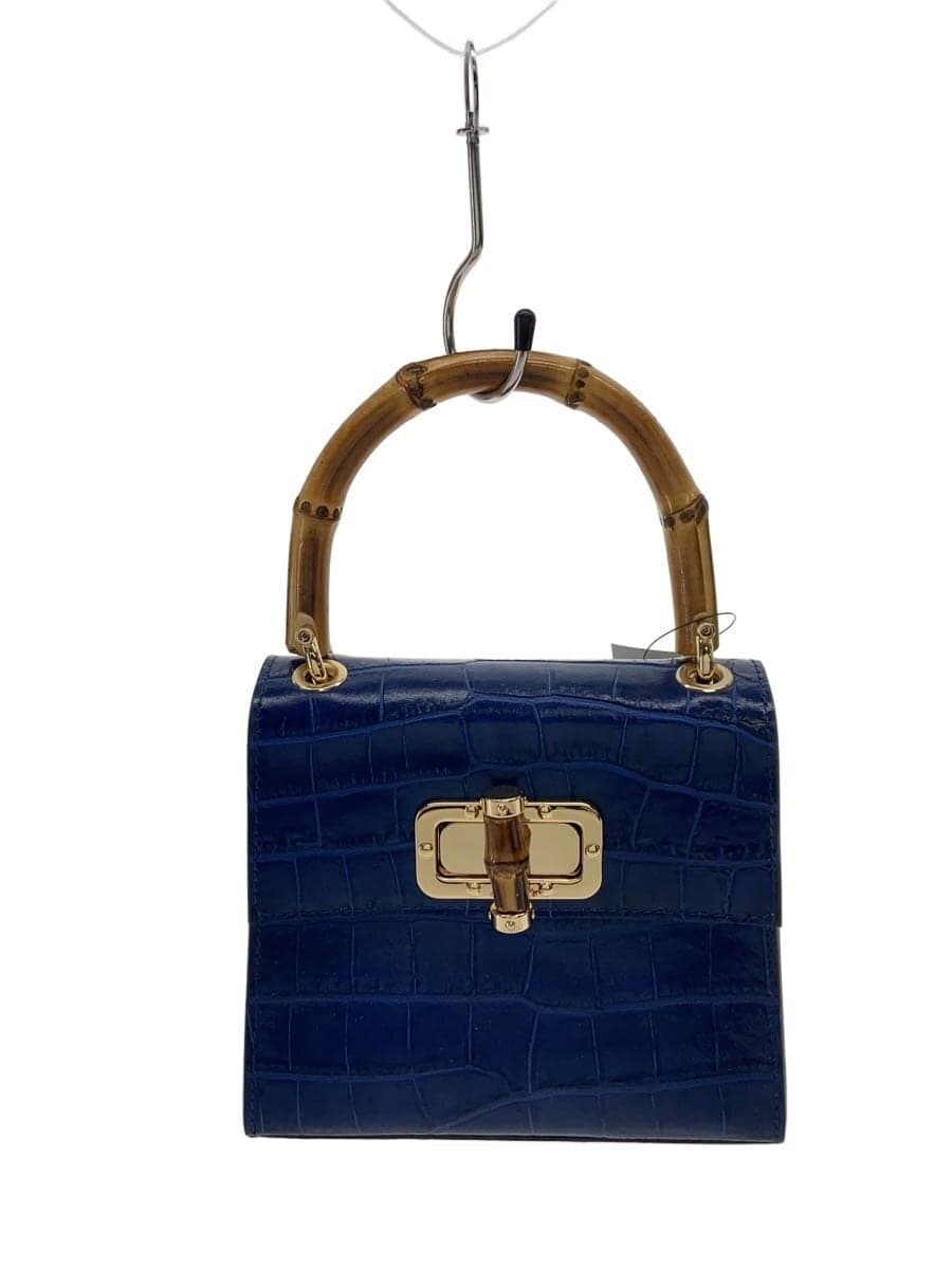 AULENTTI embossed Bamboo Handbag -- BLU Animal