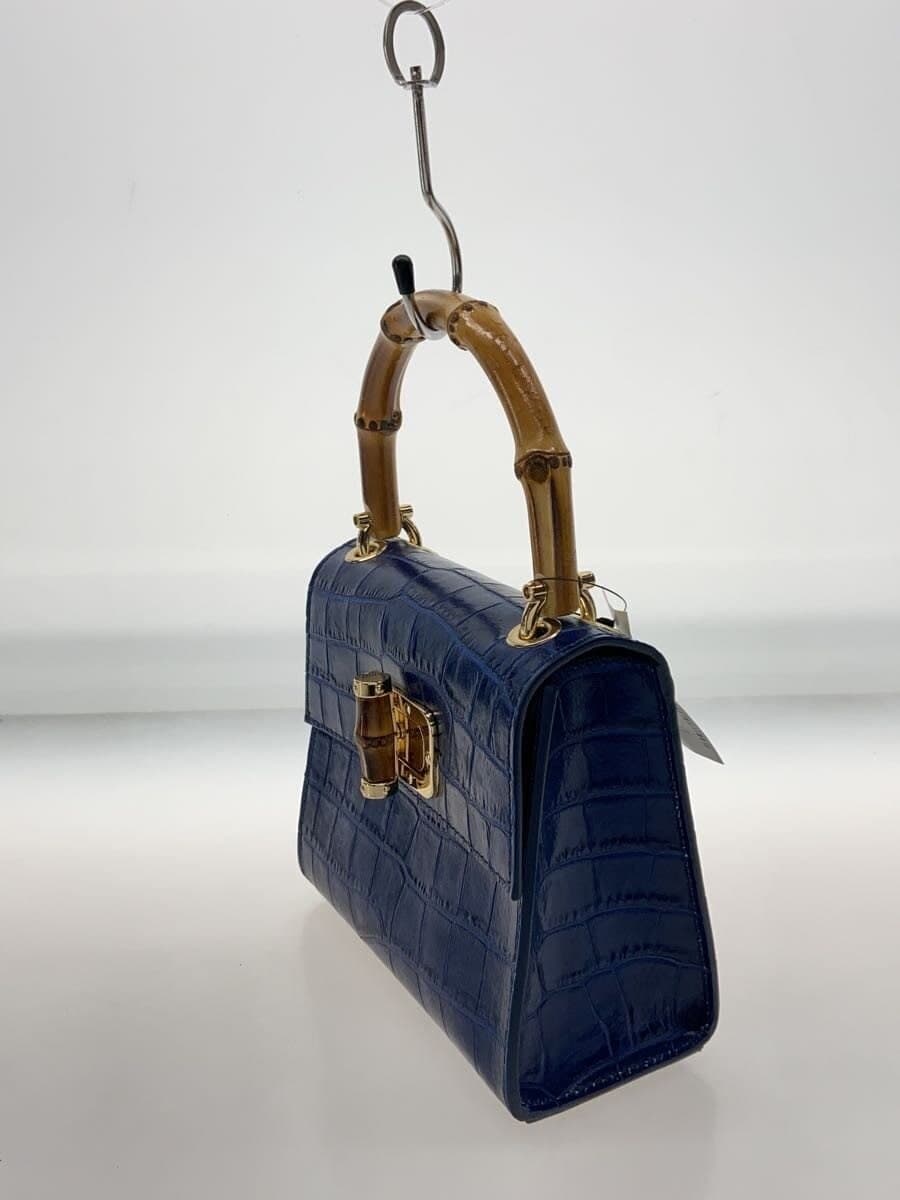 AULENTTI embossed Bamboo Handbag -- BLU Animal 2