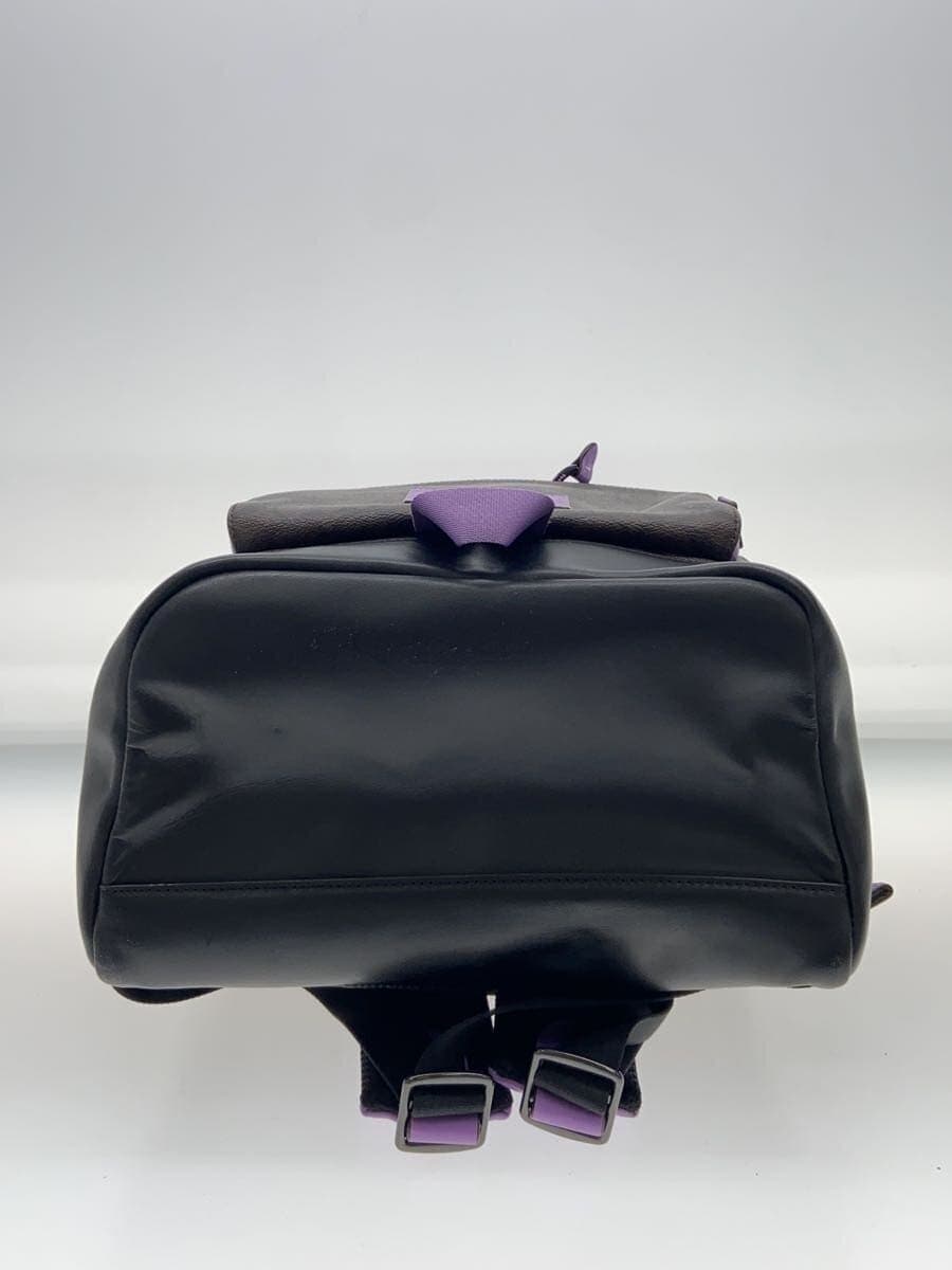COACH Backpack Color Block Signature Brown & Purple All-over Pattern CL417 4