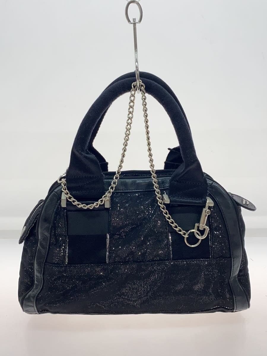 DIESELY2K handbag glitter chain leather BLK 3