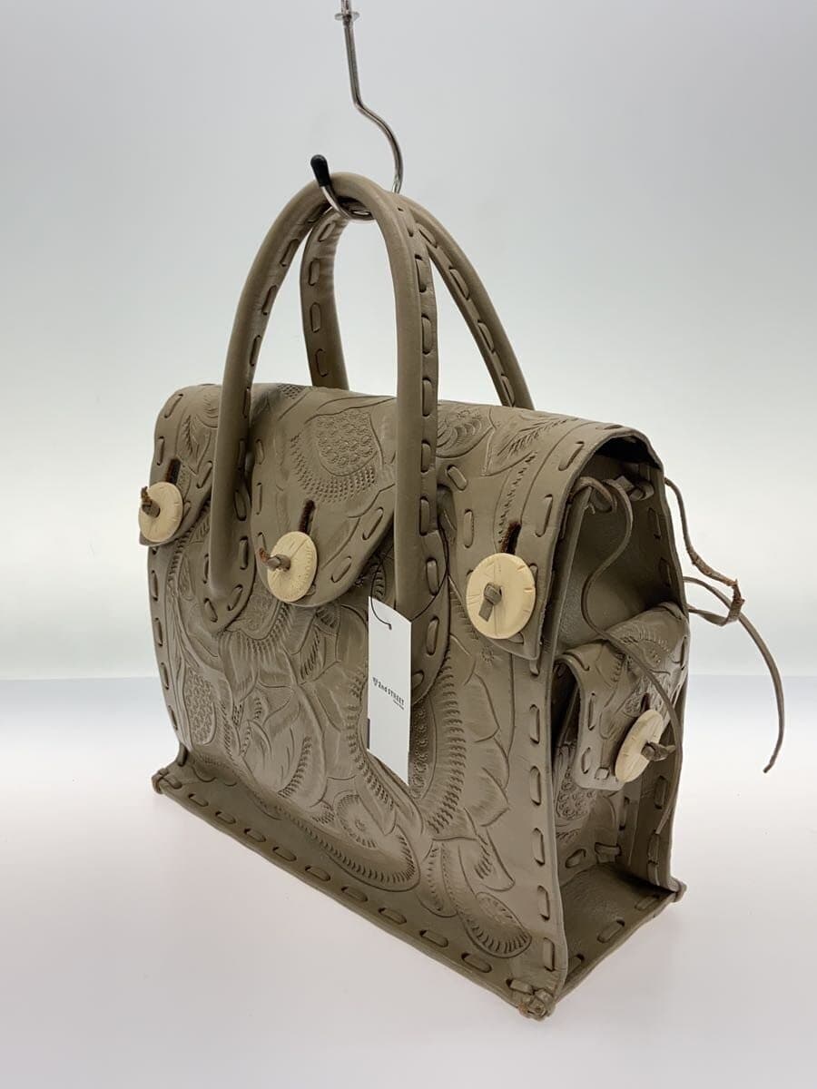 Carving Tribes handbag leather BEG 2