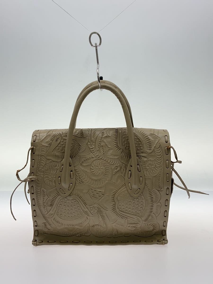 Carving Tribes handbag leather BEG 3