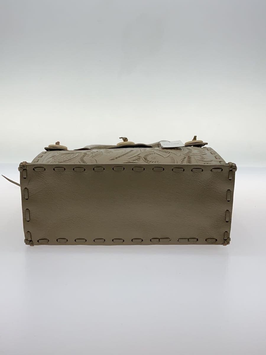 Carving Tribes handbag leather BEG 4