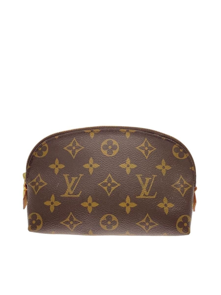 LOUIS VUITTON Pochette Cosmetic PM Monogram Canvas PVC BRW M47515