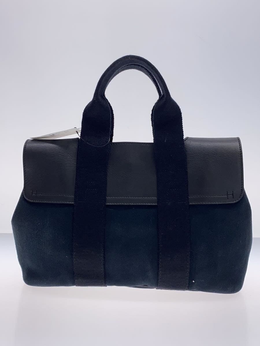 HERMES Valparaiso PM Pouch None Handbag Canvas BLK Solid 3