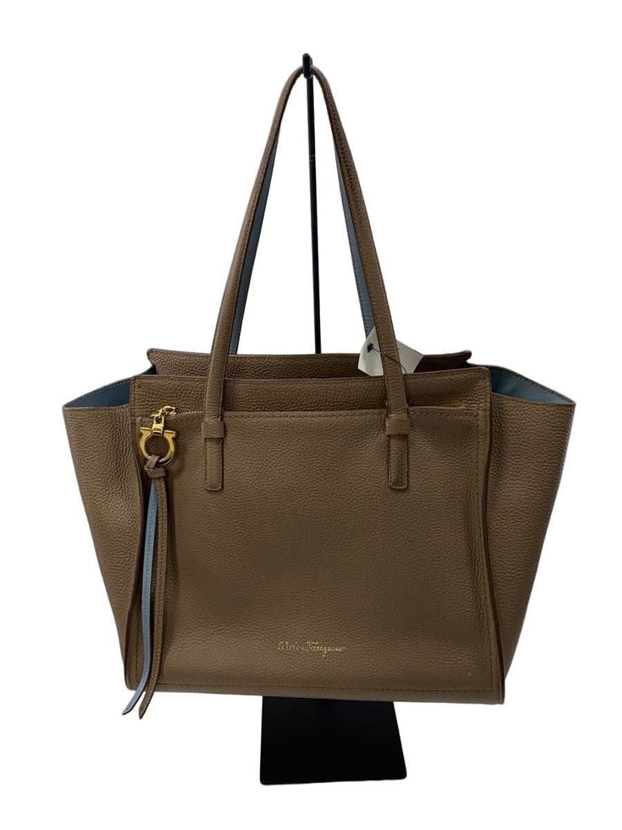 Salvatore Ferragamo Handbag Leather BEG Solid gg-21f216