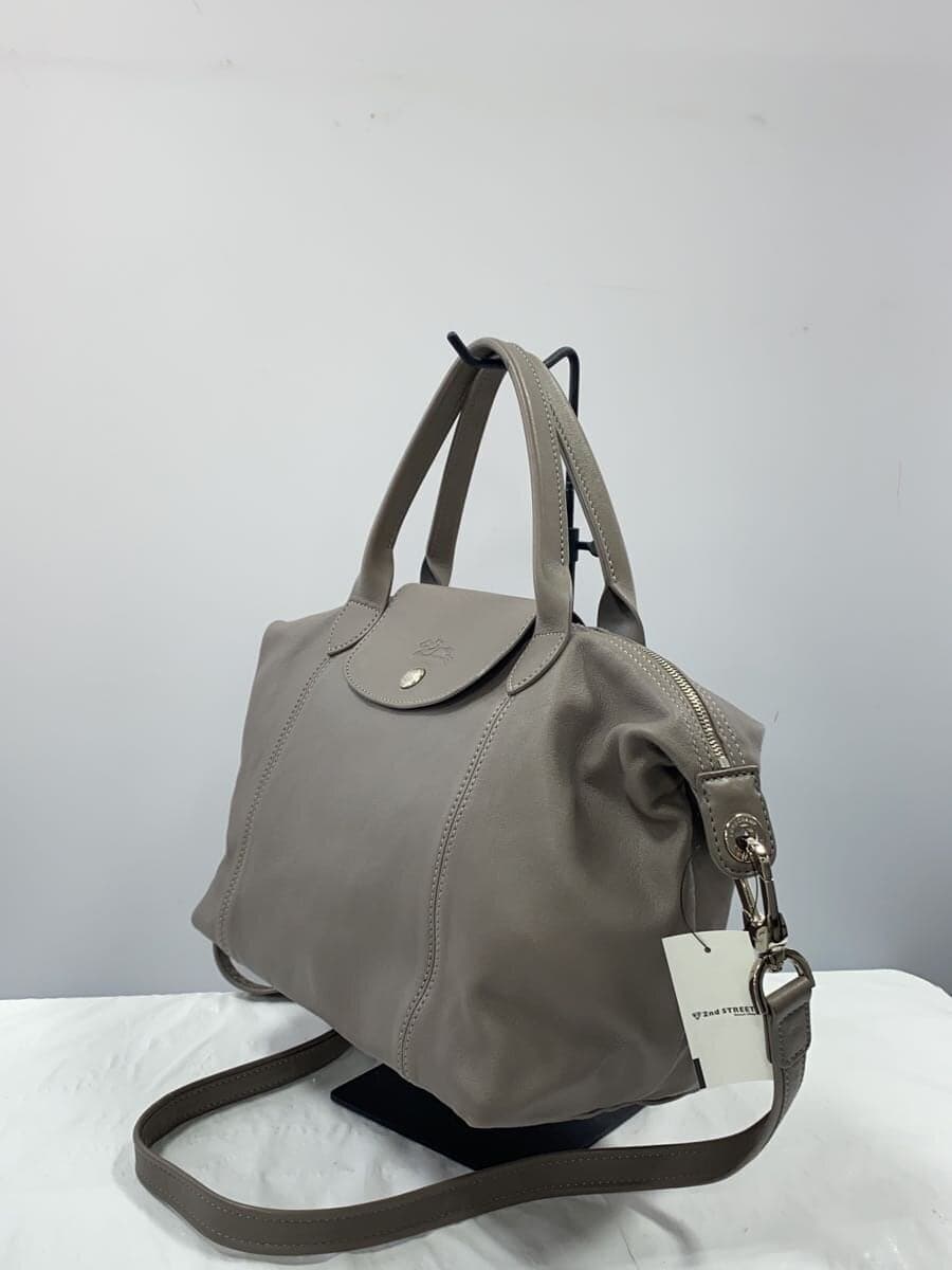 LONGCHAMP Handbag Leather GRY Solid l1512737274 2