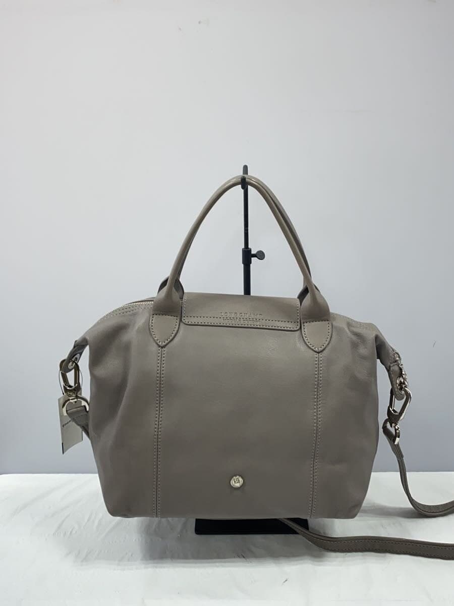 LONGCHAMP Handbag Leather GRY Solid l1512737274 3